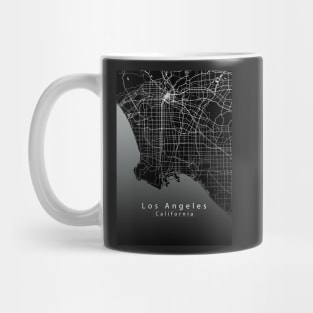 Los Angeles California City Map dark Mug